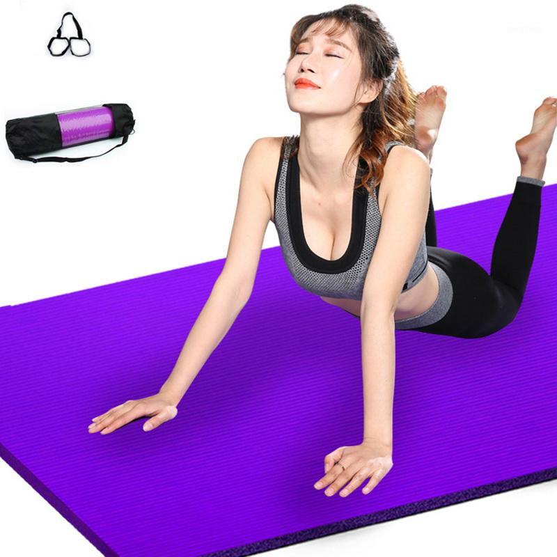 

183*61*1cm Yoga Mat 10MM Thick Non-slip Breathe Elastic Durable Indoor Exercise Fitness Gym Equipment Thick EVA Foam Yoga Mats1, Red