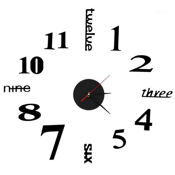 

3D Big Wall Clock Mirror Sticker Big Table Sticker Home Decoration Unique Gift DIY1