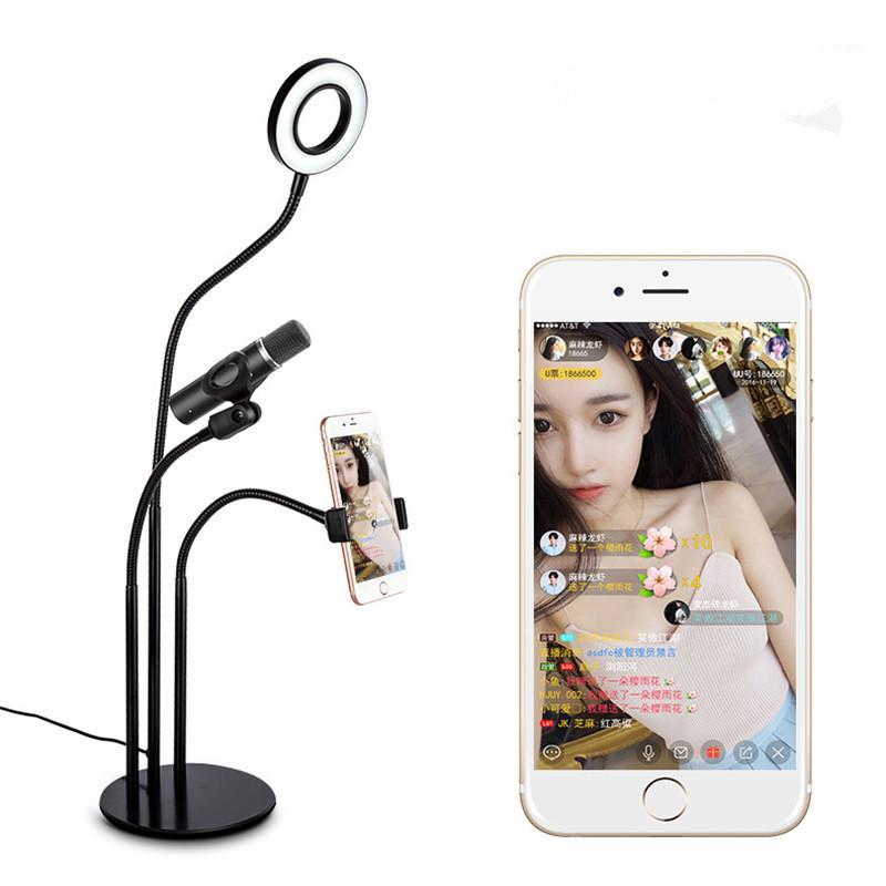 

Selfie Light Cell Phone Stand with Microphone Holder for Live Stream.Dimmable for ,,huawei, HTC Smartphone Facebook1
