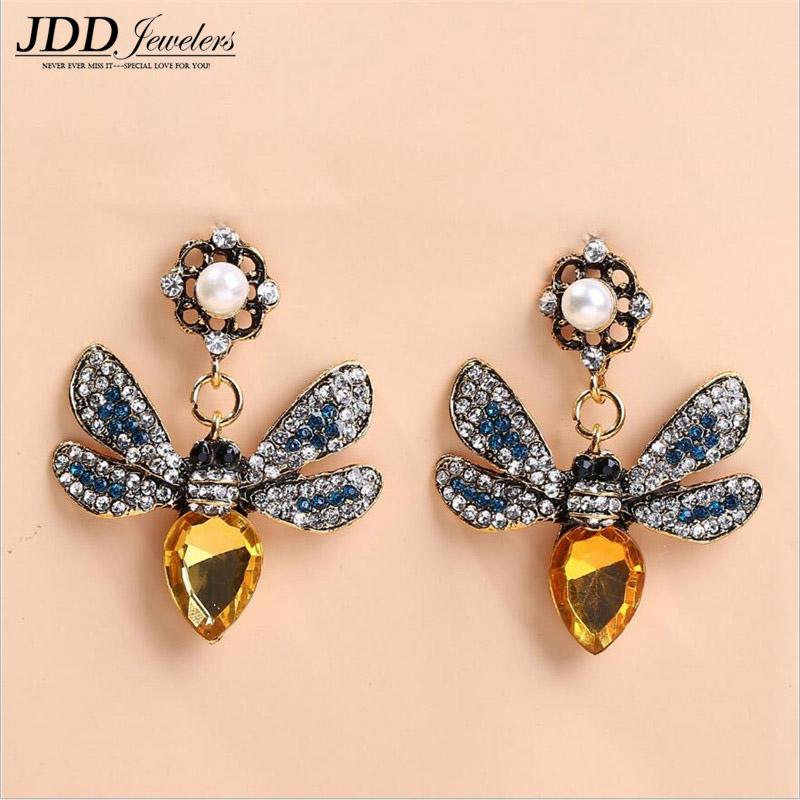 

European And American Exaggerated New Butterfly Pearl Earrings Jewelry