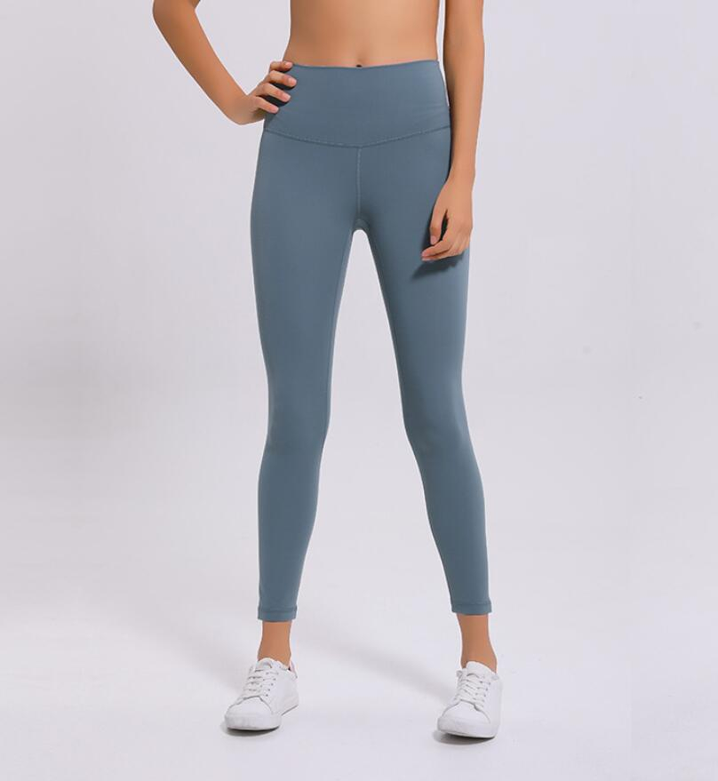 

Gym Clothes Women Yoga Leggings Align Yoga Pants Nude High Waist Running fitness Sport Leggings Tight Workout Trouses, Light lotus gray