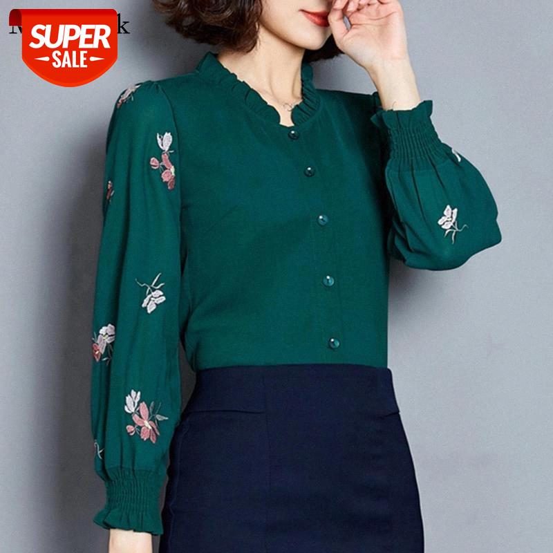 

Autumn Embroidery Vintage Blouse Women 2021 New Long Sleeve Cardigan Chiffon Blouses Women Casual White Shirt Blusas 22640 #2a8p