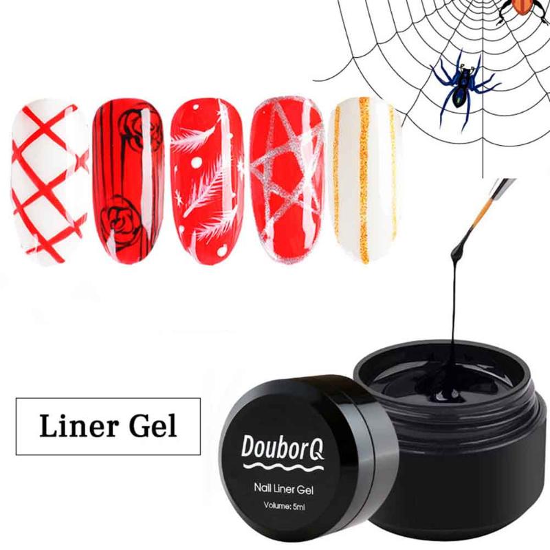 

5 Color Nail Gel Set Painting Point To Line Wire Drawing Polish Salon Home Pulling Silk Kit Manicure Coat Lacquer DIY