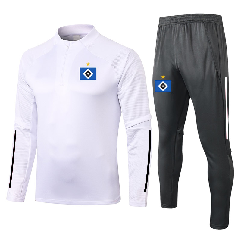 

2021 Hamburger SV Soccer Training Suit adult Soccer Tracksuits sets kits Winter sports sweatshirt and pants training sets Men's Tracksuits