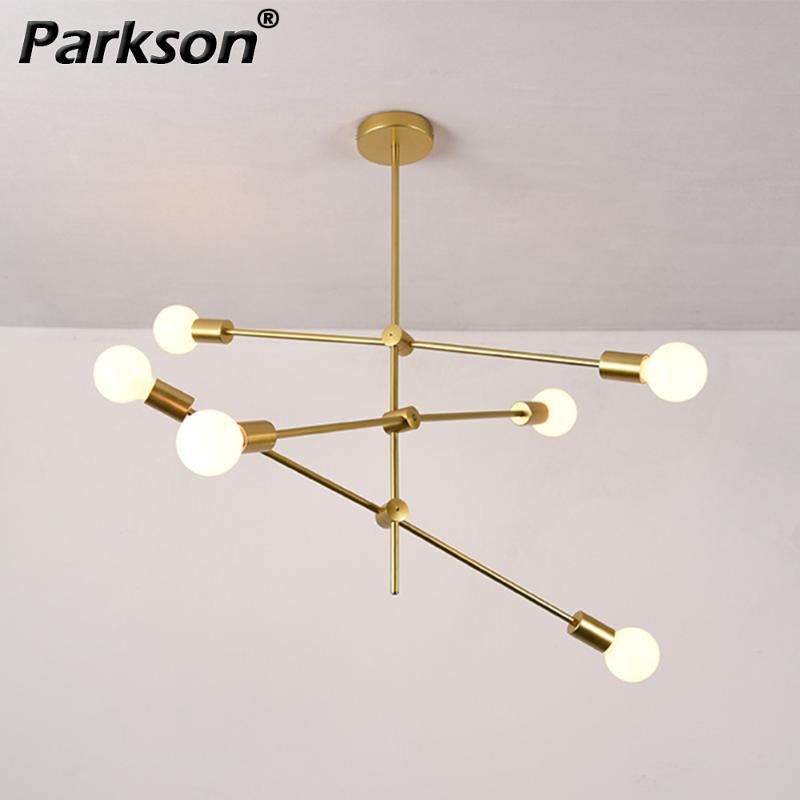 

Nordic Modern Ceiling LED Chandelier E27 85-265V 6Lamp Gold Black In Living room Dining Room Bedroom Decoration Chandeliers