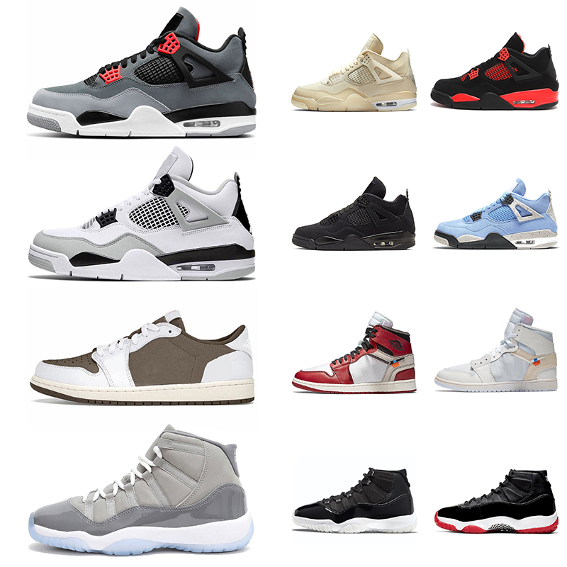 

OG Top Basketball Shoes Retro Military Black Cool Grey 11 11s Red Thunder University Blue 1 1s Infrared Sail Dark Reverse Mocha Jumpman Men Sports 4 4s Mens 2022, Military blue