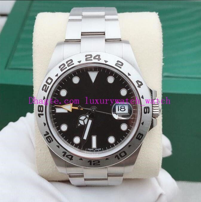 

Luxury Men's Watches 216570 42mm Calendar Mechanical Automatic Black Dial Silver Stainless Steel Bracelet Original Box Paper