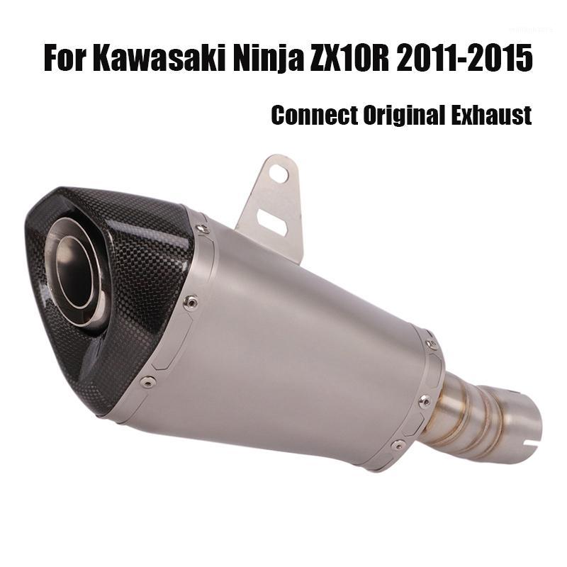 

For Ninja ZX10R 2011-2020 Exhaust Mid Link Pipe Muffler End Tips DB Killer Escape Slip On Motorcycle1