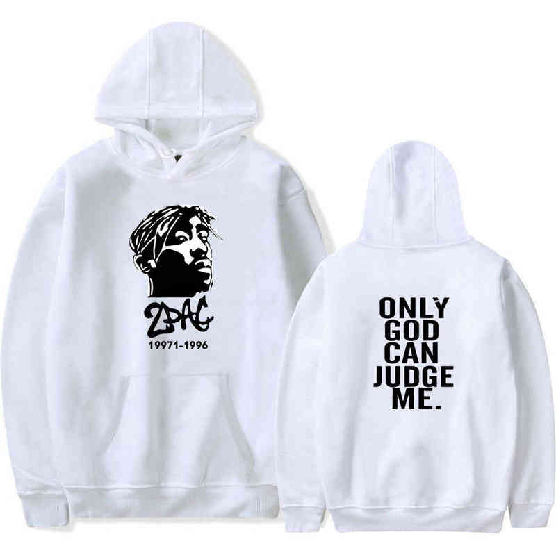 

2021 New 2 pac Tupac Shakur Rapper 96 Number Hoodie Sweatshirt Hip hop Pullover Sweatshirt sudaderas con capucha Clothes G1229, As