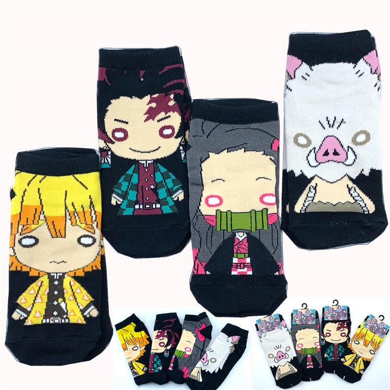 

Anime Cartoon Demon Slayer Kimetsu No Yaiba Short Socks Colorful Tight Cute Fashion Ankle Casual Sock Cosplay Couple Friend Gift