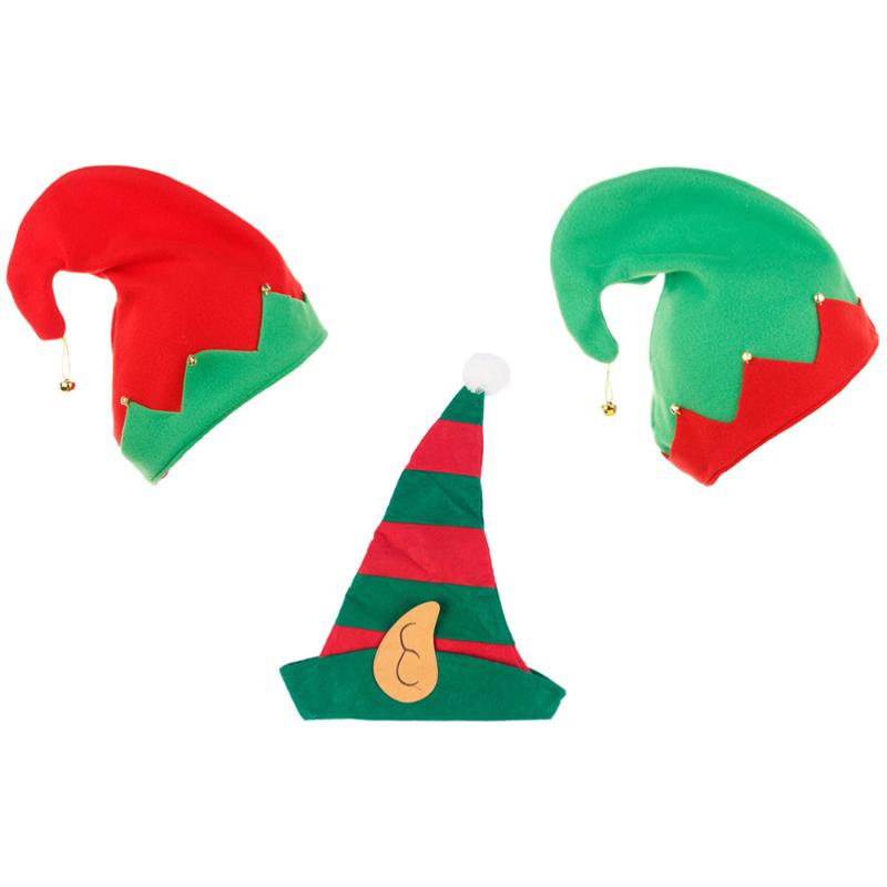 

3Pcs Funny Clown Hats Christmas Costume Hat Christmas Dress Up Cap with Bells