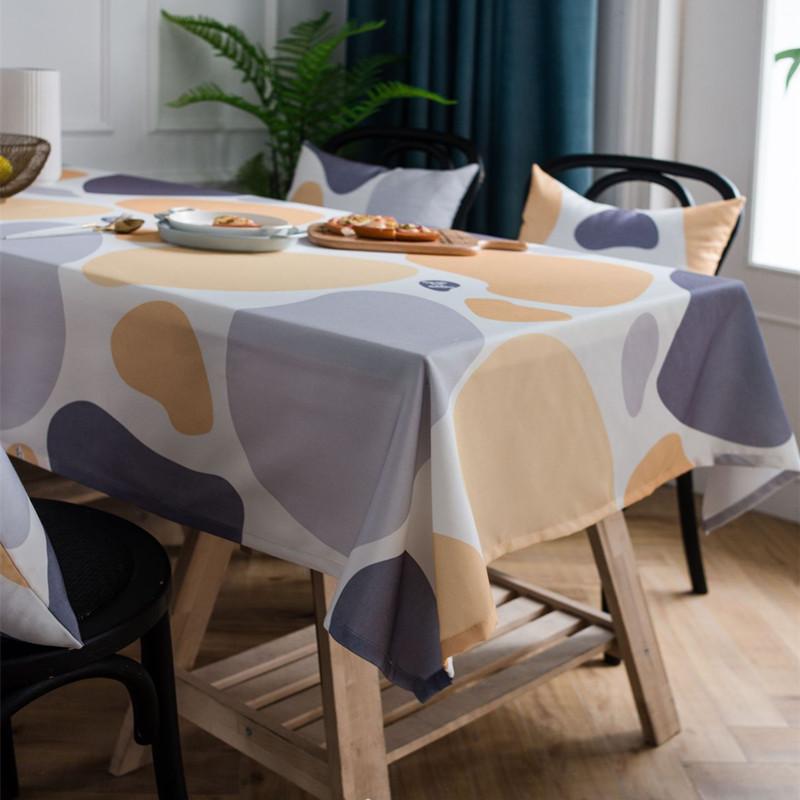 

Free Shipping Yellow Cobblestones Tablecloth Table Cover Mantel De Mesa Multifunction Printed Cloth Nappe Centrini Moderni Obrus, As picture