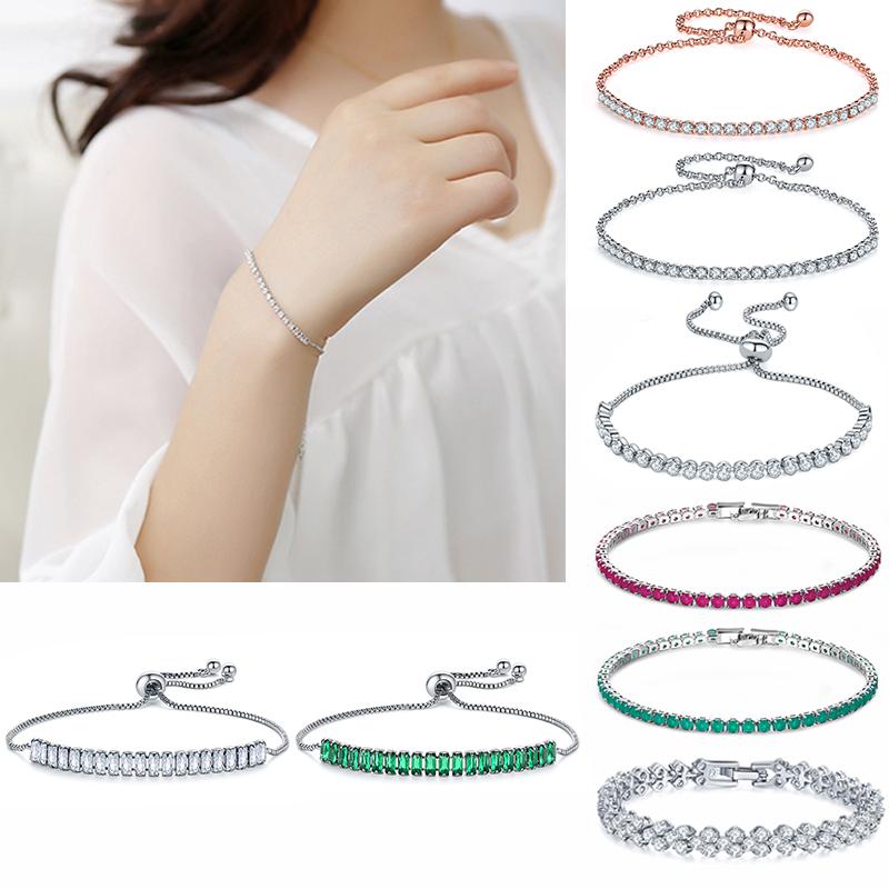

CARSINEL Luxury Style 5 Color 4 Bracelet For Women Fashion Silver color Crystal Cubic Zirconia Bracelet Jewelry Wholesale