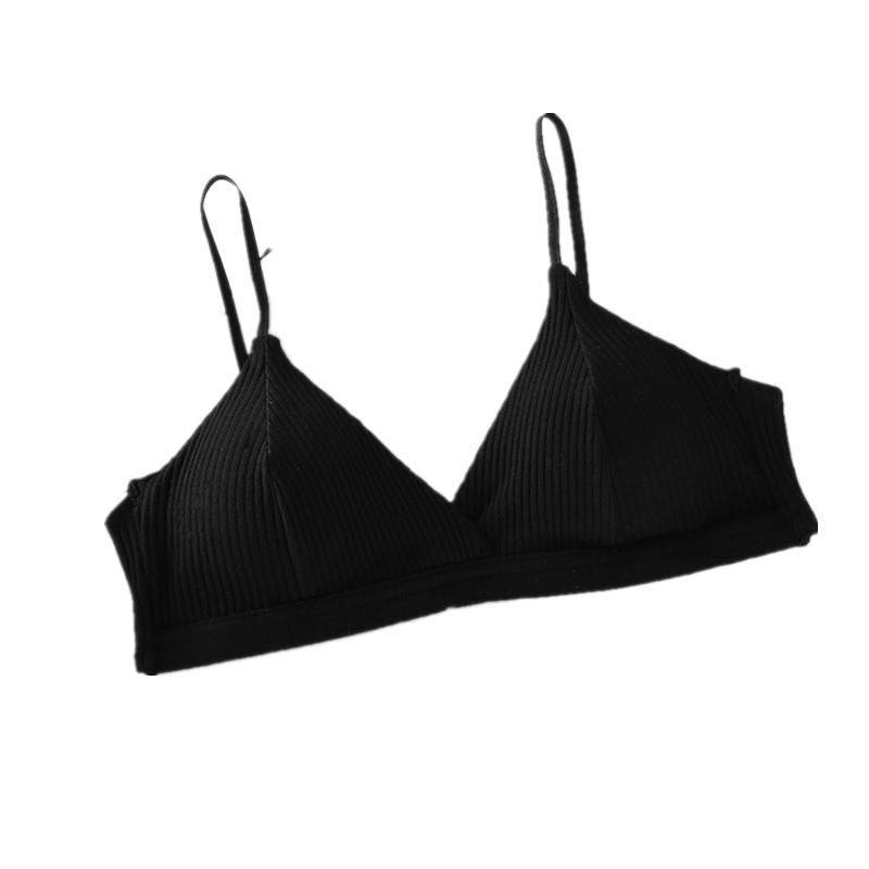 

Women Cotton Bras Top Sexy Lingerie Push Up Striped Wire FreeUnderwear