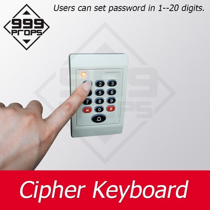 

room escape props number keypad cipher keyboard access control enter right password on the keypad to open door or light on bulb1
