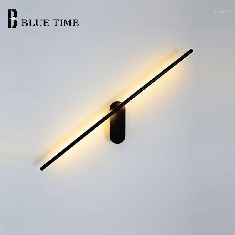 

Barthroom Lamp Black Modern Wall Lamp 70CM 8W Sconce Wall light led Lustre For Bedside Light Living room Bedroom Mirror Lights1