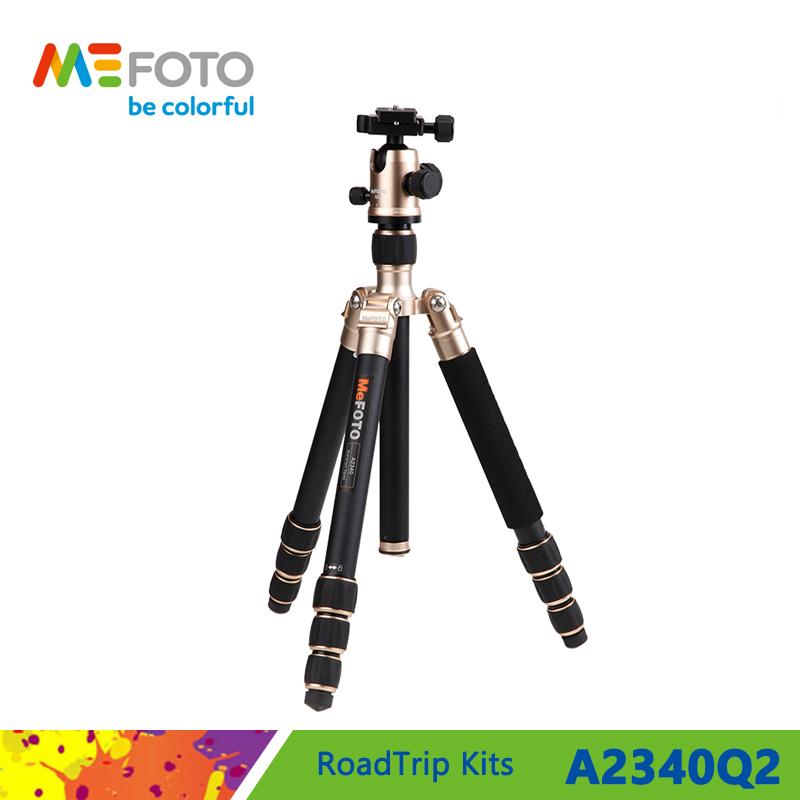 

MeFOTO A2340Q2 Tripod Aluminum Tripods For Camera Monopod Q2 Ball Head 4 Section Carry Bag Max Loading 12kg DHL Free Shipping