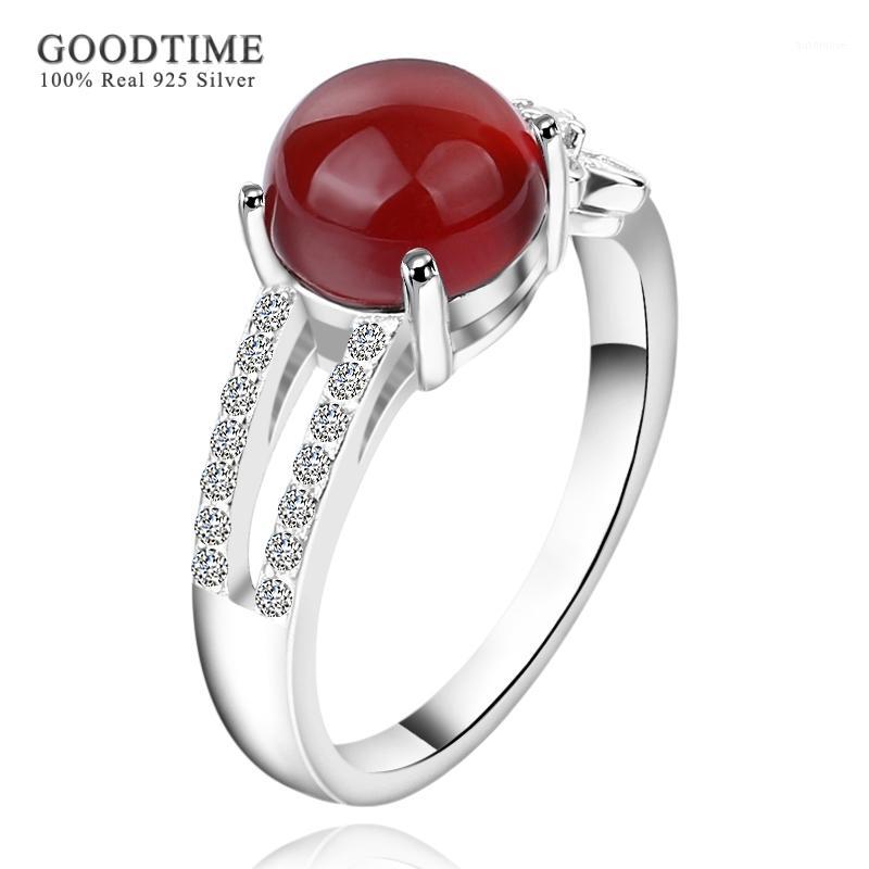 

Fashion Silver 925 Jewelry 100% Pure 925 Sterling Silver Carnelian Ring Engagement Zirconia Wedding Rings For Women1