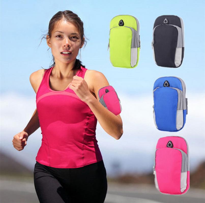 

by dhl 200pcs hot Sports Bag Jogging Gym Armband Arm Band Holder Bags For Mobile Phones Less 6 Inch Keys Pack with Headset Hole, Red