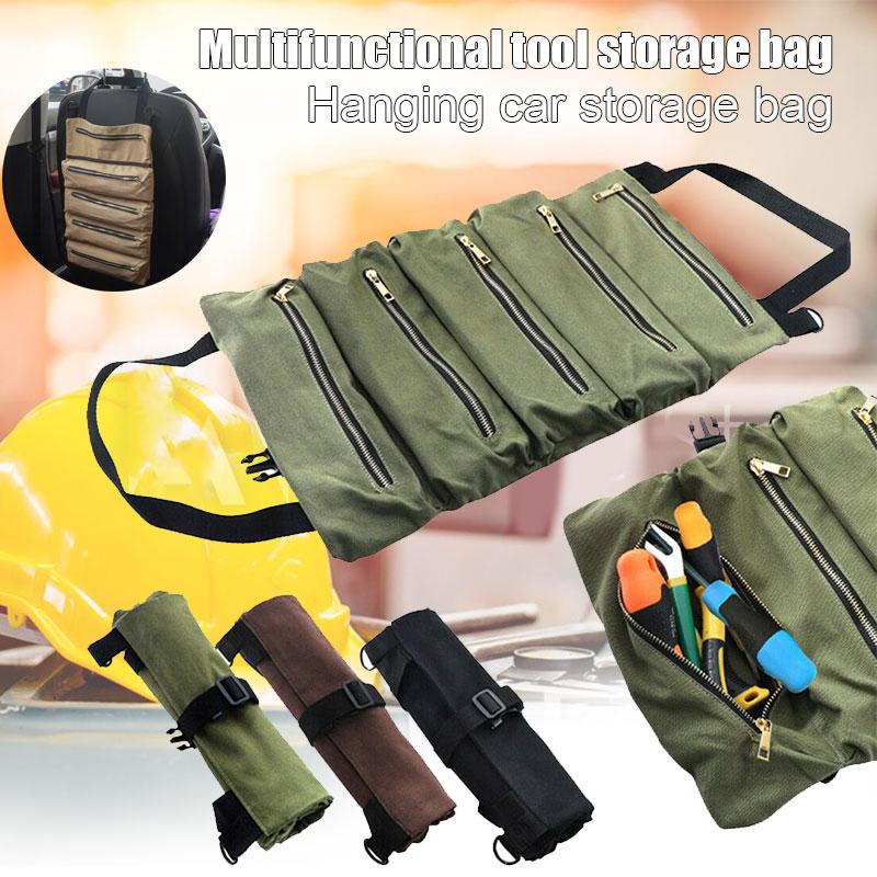 

Roll Tool Roll Multi-Purpose Tool Up Bag Wrench Pouch Hanging Storage Bag KSI999
