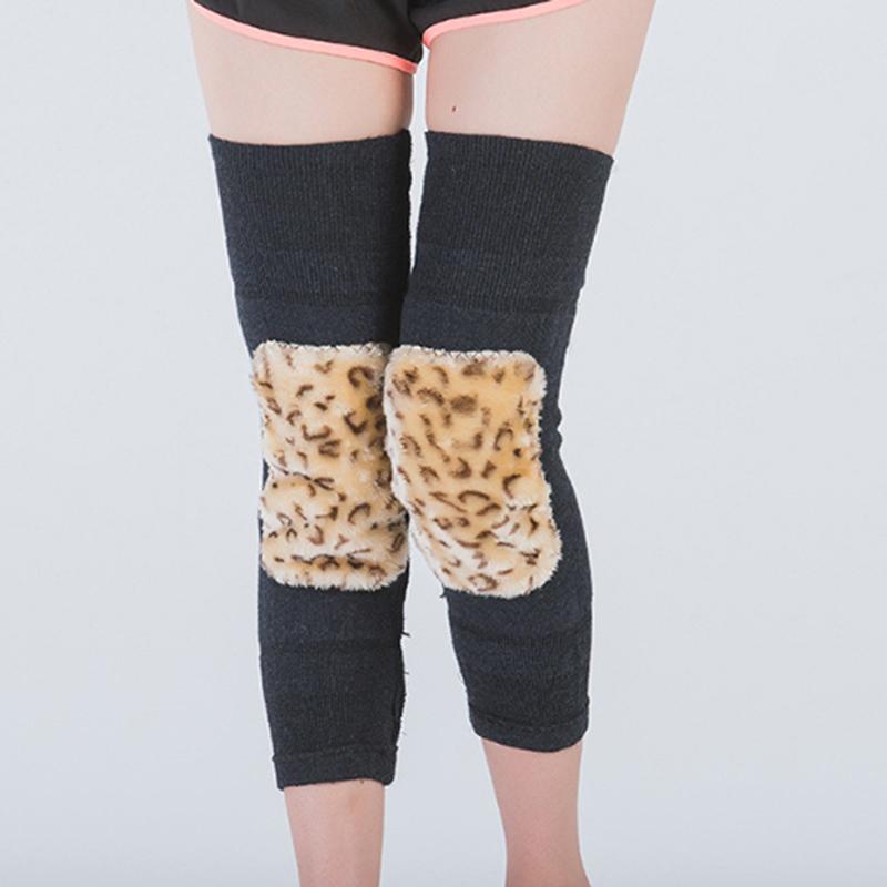 

1pc Winter Warm Knee Brace Leg Warmer Sport Elastic Support Protection Pad Fitness Running Cycling Thermal Knee Pad, Only one dark coffee