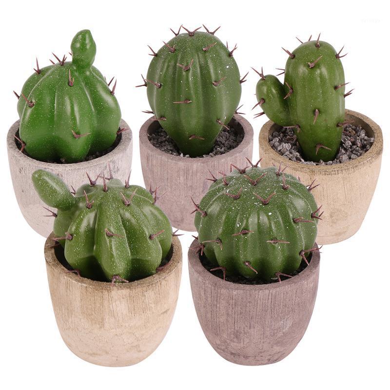

5pcs Artificial Cactus Potted Plant Cute Fake Cactus Nordic Home Garden Decor Succulent Plants for Office Desktop Decor1, 3pcs