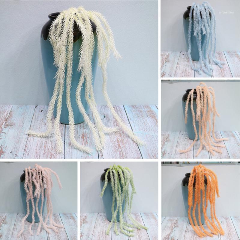 

7 Forks 80cm Flexible Fake Flowers Plant Cedar Grass For Wedding Hall Decoration Artificial Eulaliopsis Rattan Vine Plant Home1