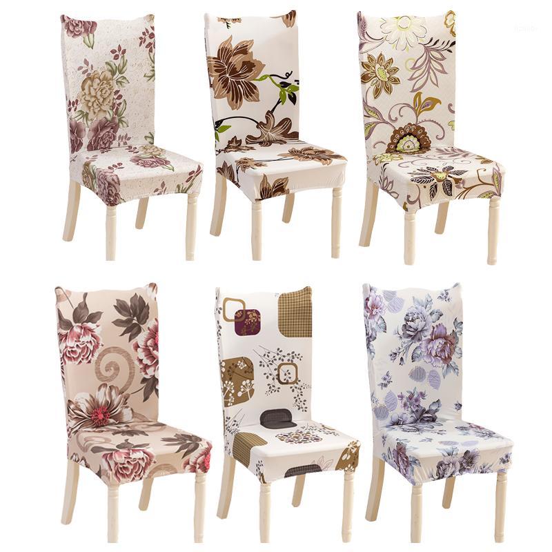 

1pc Spandex Polyester Stretch Floral Dining Decoration Armchair Cover Durable Universal Flower Office Computer Chair Cover Decor1