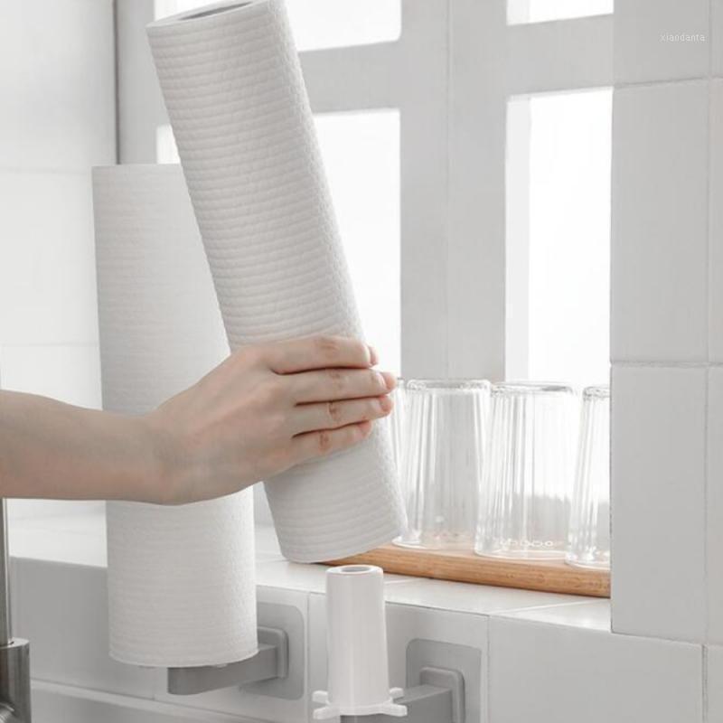 

Tissue Rack Paper Towel Storage Holder Kitchen Paper Roll Preservation Film Storage Racks Bathroom Wall-mounted Tissue Shelf1
