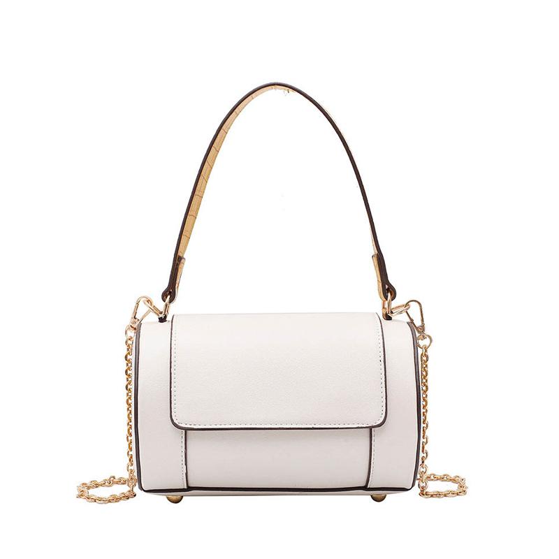

Advanced feeling portable bucket small bag women 2021 new fashion design messenger bag foreign style chain shoulder, White