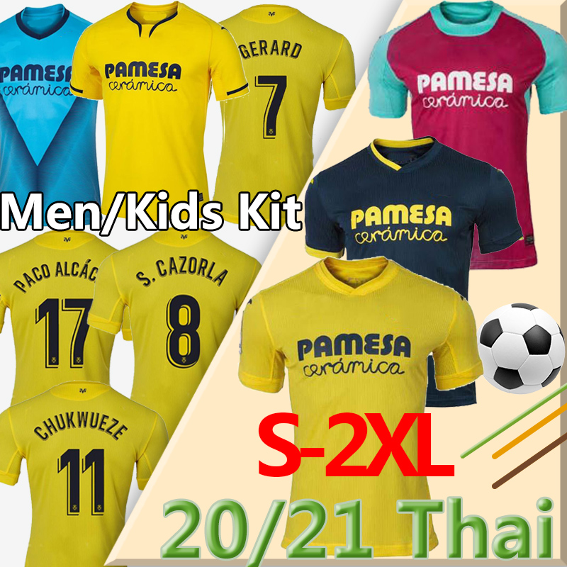 

2021 Villarreal .CAZORLA soccer jerseys CHUKWUEZE FORNALS Home Away PEDRAZA MORENO EKAMBI IBORRA 3rd Football Shirt uniform, Biliyaleiyaer 20 21