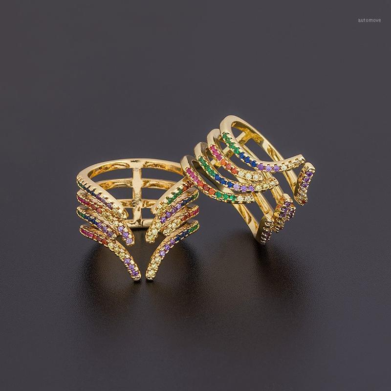 

New Design Fashion Multilayer Surrounding Rings for Female Copper CZ Luxury Wedding Engagement Finger Adjustable Ring Jewelry1