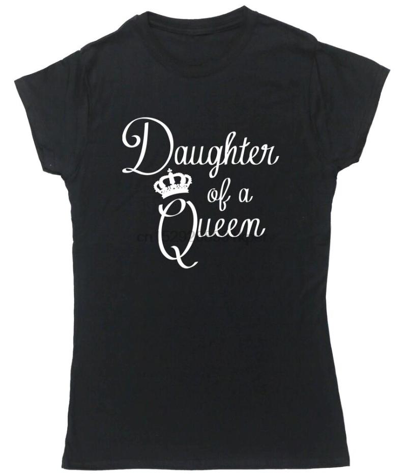 

Men's T-Shirts DAUGHTER OF A QUEEN T-shirt Fitted Short Sleeve Womens, White;black