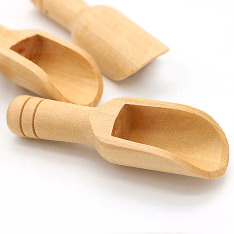

Mini Wooden Scoops Bath Salt Powder Detergent Powder Spoon Candy Laundry Tea Coffee Spoons Eco Friendly Wood Mini Scoops