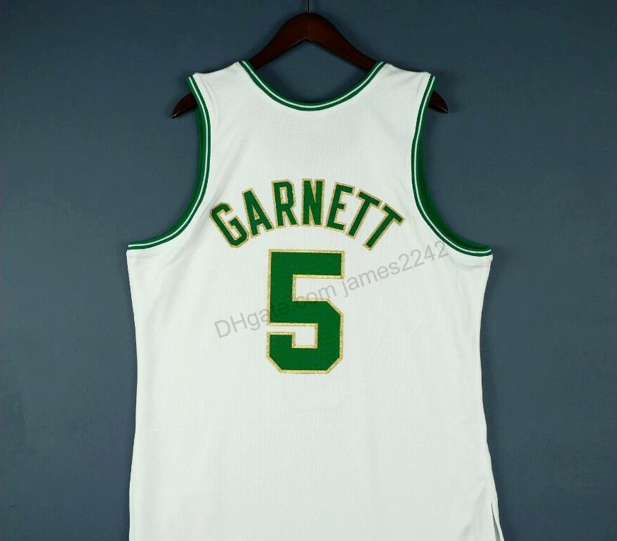 

Custom #5 Kevin Garnett Basketball Jersey Men's All Stitched White Any Size 2XS-4XL 5XL Name Or Number Top Quality
