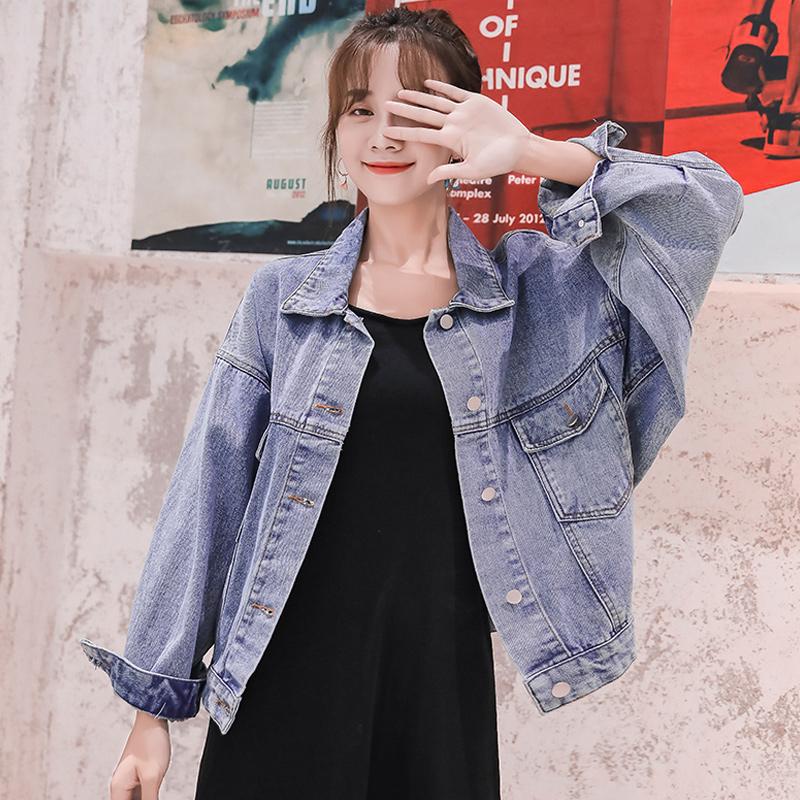 

Denim Jacket Female Loose Popular Korean Version 2020 Autumn And Winter New Net Red Jacket Student Bf Short Women' Shirt, Blue