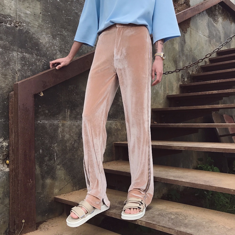 

2021 Xxxs-xl!! Homemade New Temperamental Style Apricot Retro Velvet Men's Leg of with Pants Down PNPV, 01