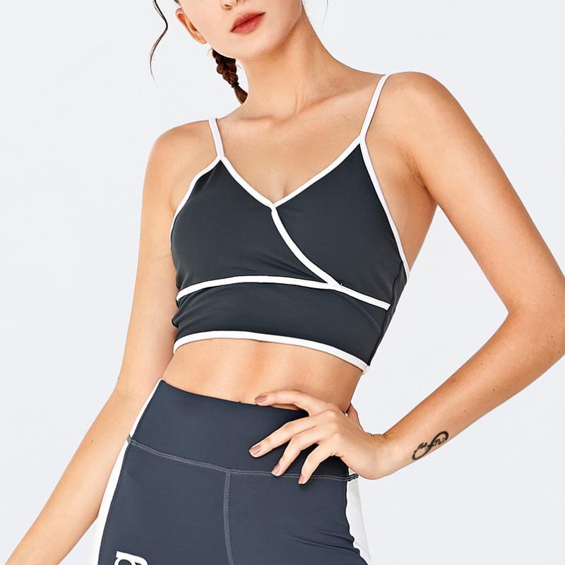 

Quick Dry Padded Sports Bra,Women Fitness Top Sport Brassiere Push Up Seamless Running Yoga Bra Sexy Sports Free Vest1, Black