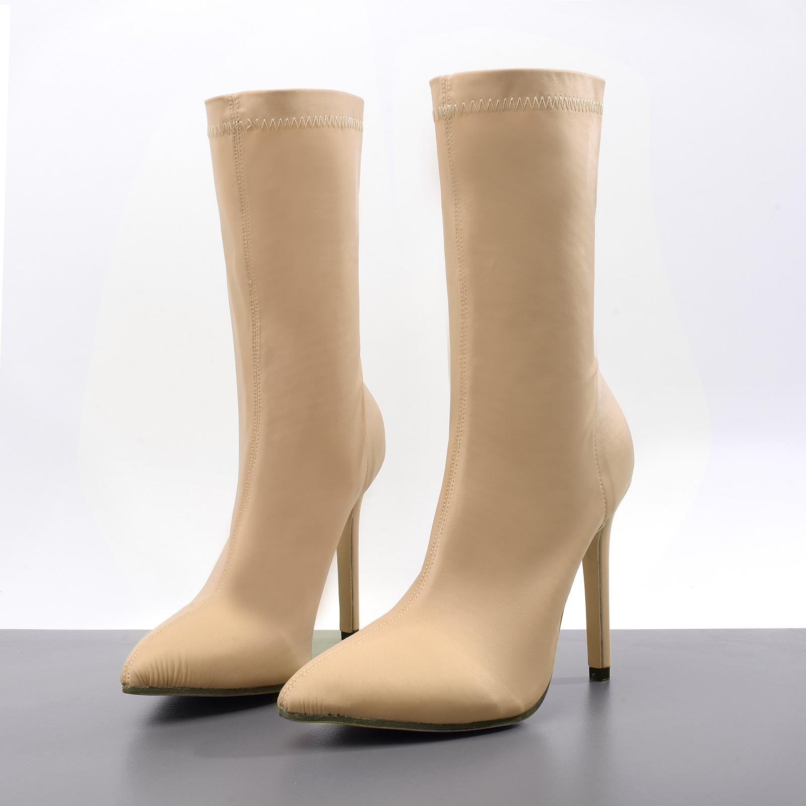 

2021 Ankle Sexy Fashion for Purple Women Elastic Stretch Sock Slippers on Finger Female Boots Tbjb, The picture