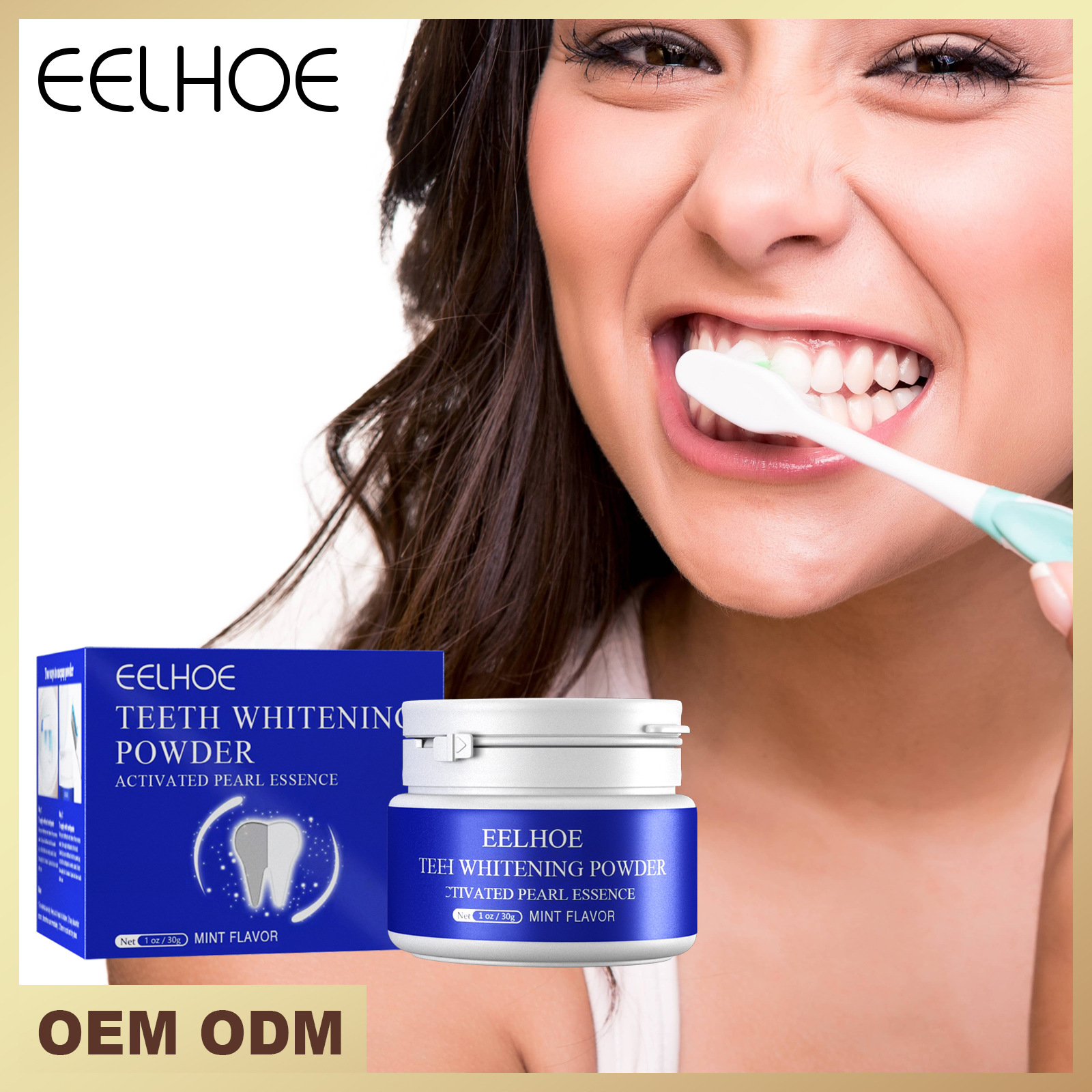 Free freight EELHOE OEM ODM Active tooth powder oral cleaning fresh breath to remove yellow tooth stains sensitive enamel-image-753291515