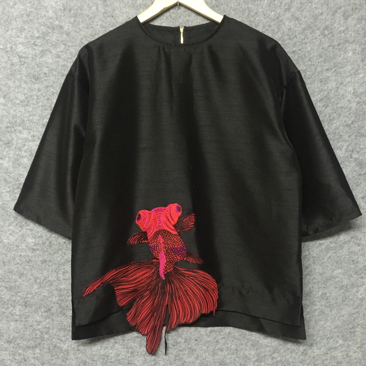 

2021 New S-6xl!! Embroidered Goldfish Men Women in Same Style As Seven-glove T-shirt. CIRQ, 13