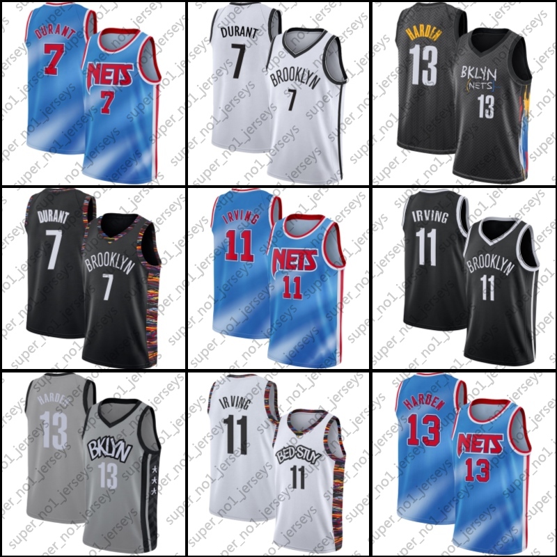 

Kevin 7 Durant Kyrie 11 Basketball Irving Jerseys James 13 Harden Jersey Brooklyn Nets Jersey City Edition Jersey as9dfv, Black;red