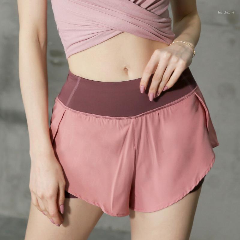 

Women 2 in 1 Running Shorts with Liner High Waist Yoga Shorts Active Workout Sports with Pocket Summer Yoga1, Pink