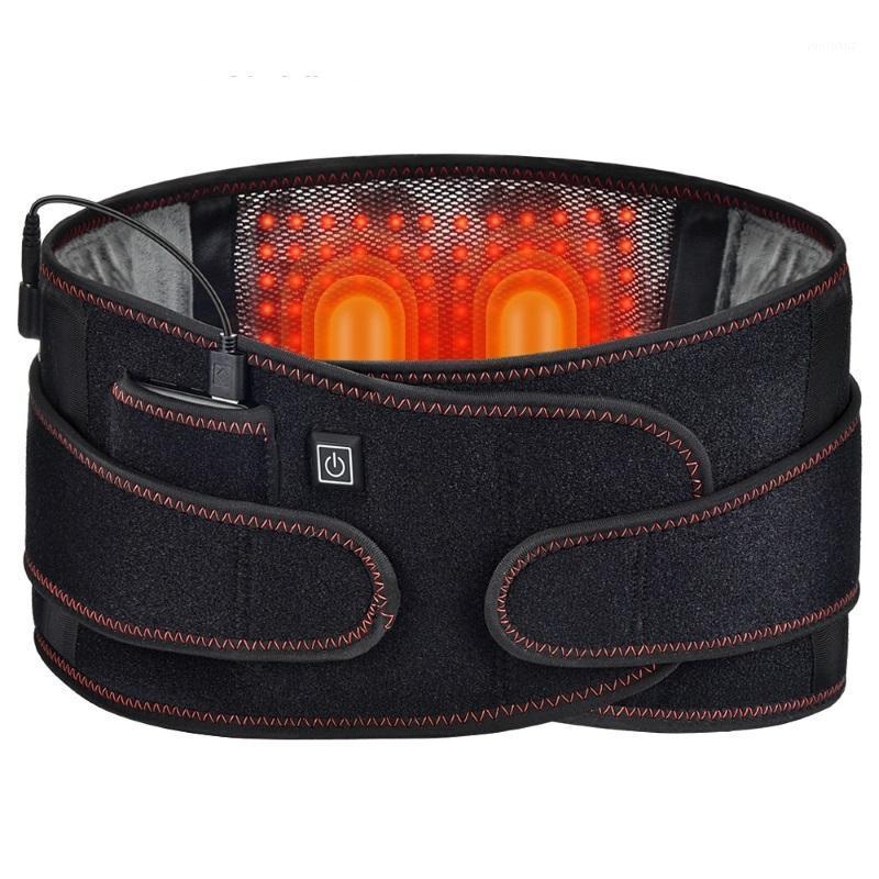 

Electric Heating Waist Support Belt MassageInfrared Physiotherapy Brace Band Warmer Relief Pain Belly Thermal Heat Pad1, Black