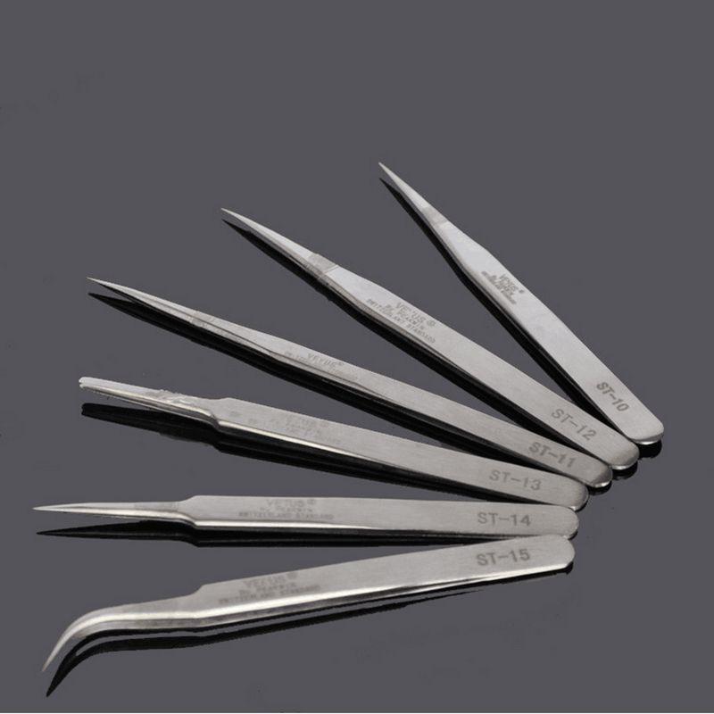 

1pcs new stainless steel industrial anti - static tweezers table machine maintenance tools