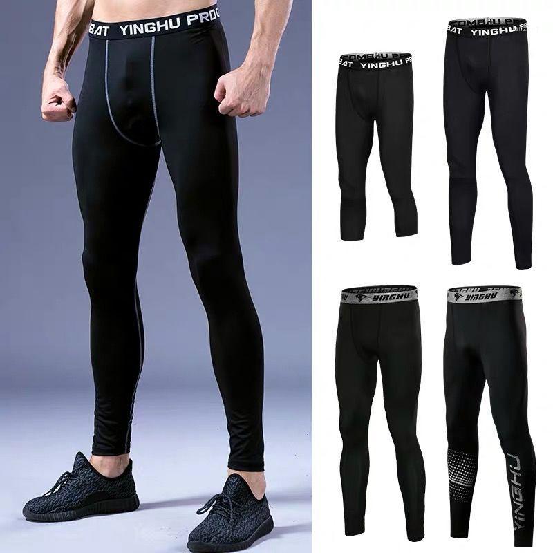 

Mens Bodybuilding Pants Fitness Mens Compression Pants Yoga Running Leggings Men Sports Base Layer Fitness Trousers Runing1, Beige