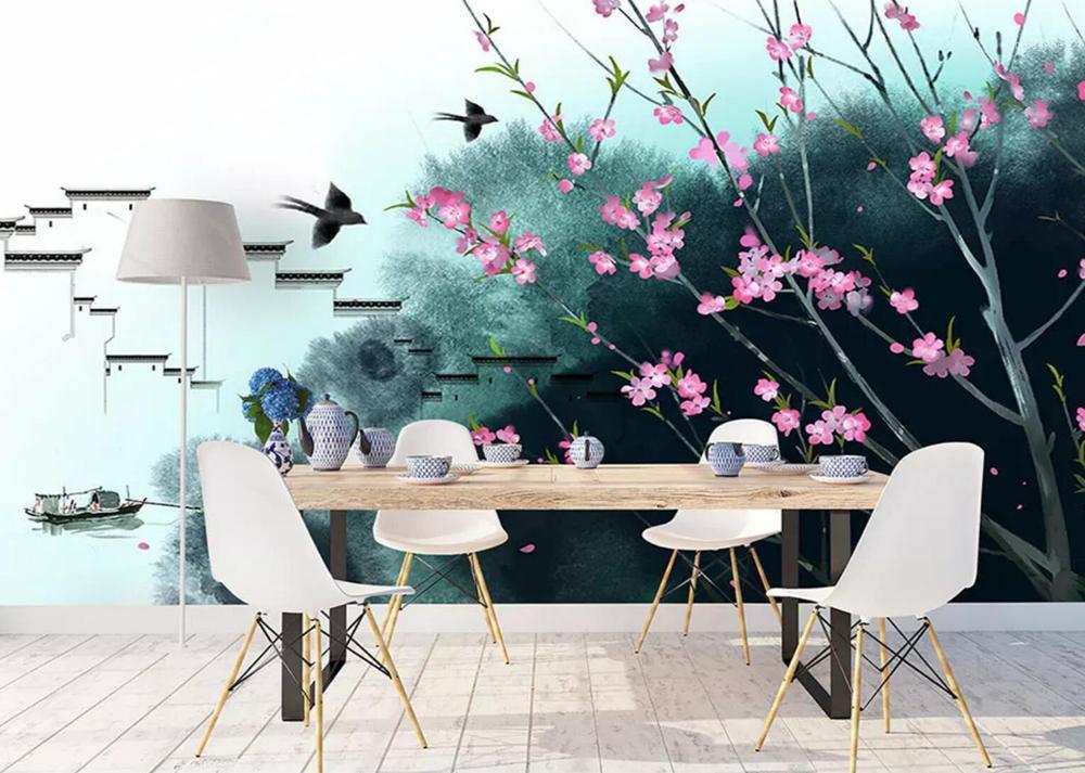 

Self-Adhesive] 3D Flower Tree 1758021 Wall Paper mural Wall Print Decal Murals1, Yellow