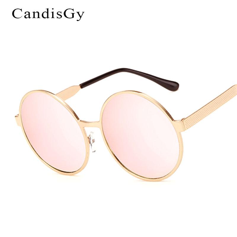 

2020 New Fashion Big Size Round Sunglasses Mirror Women Men Brand Designer Lady Female Sun glasses UV400 High quality