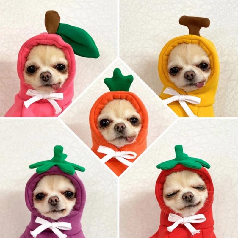 

Ainolway Newest Winter Puppy Dog Costume Cute Fruit Pet Clothes for Small Dogs Cats Pets Clothing Chihuahua Cat Hoodie, Yellow banana