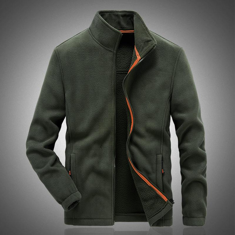 

Spring And Autumn Fleece Men's Jacket Thickened Warm Hiking Fishing And Cycling Warm Clothes Outdoor Insulated Sportswear -4XL, Dark grey